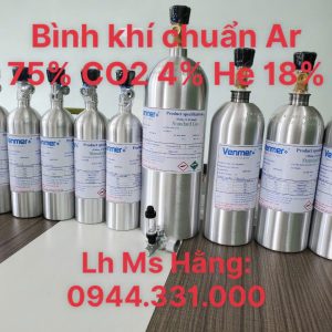 Bình khí chuẩn Ar 75% CO2 4% He 18% 5 Bình khí chuẩn Ar 75% CO2 4% He 18%
