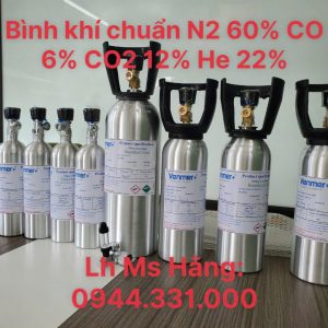 Bình khí chuẩn N2 60% CO 6% CO2 12% He 22% 5 Bình khí chuẩn N2 60% CO 6% CO2 12% He 22%