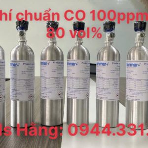 Bình khí chuẩn CO 100ppm C3H8 80 vol%