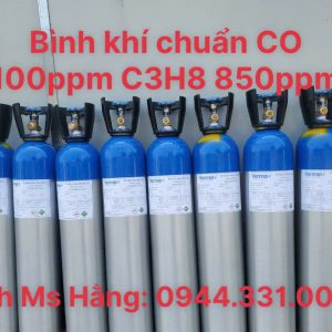 Bình khí chuẩn CO 100ppm C3H8 850ppm