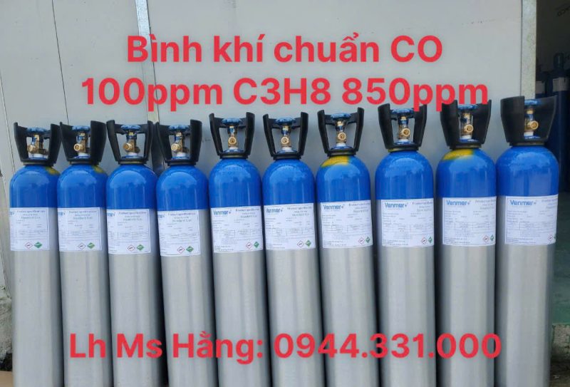 Bình khí chuẩn CO 100ppm C3H8 850ppm