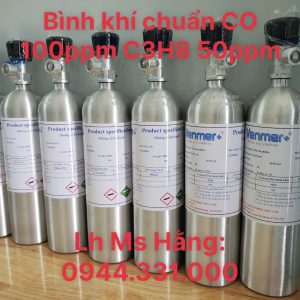 Bình khí chuẩn CO 100ppm C3H8 50ppm