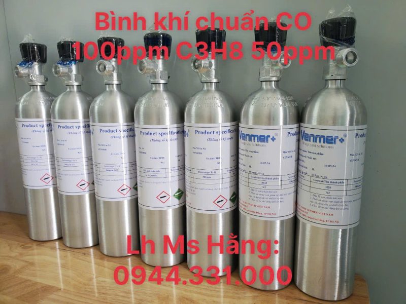 Bình khí chuẩn CO 100ppm C3H8 50ppm