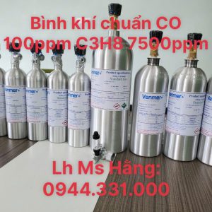 Bình khí chuẩn CO 100ppm C3H8 7500ppm 5 Bình khí chuẩn CO 100ppm C3H8 7500ppm