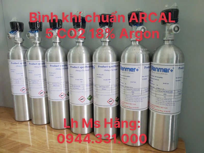 Bình khí chuẩn ARCAL 5 CO2 18% Argon