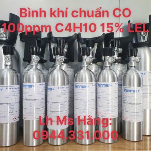 Bình khí chuẩn CO 100ppm C4H10 15% LEL 5 Bình khí chuẩn CO 100ppm C4H10 15% LEL