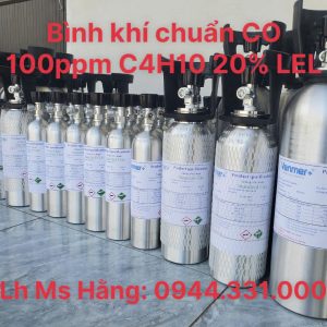 Bình khí chuẩn CO 100ppm C4H10 20% LEL 4 Bình khí chuẩn CO 100ppm C4H10 20% LEL