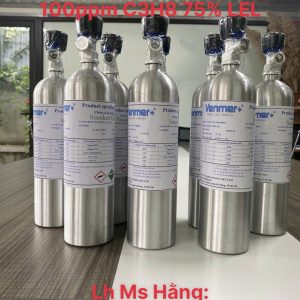 Bình khí chuẩn CO 100ppm C3H8 75 %LEL 5 Bình khí chuẩn CO 100ppm C3H8 75% LEL