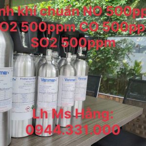 Bình khí chuẩn NO 500ppm CO2 500ppm CO 500pmm SO2 500ppm 5 Bình khí chuẩn NO 500ppm CO2 500ppm CO 500ppm SO2 500ppm