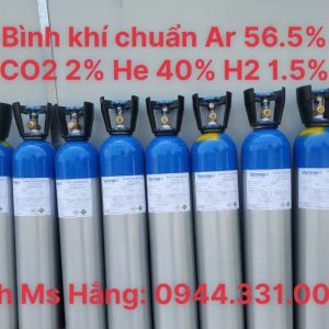 Bình khí chuẩn Ar 56.5% CO2 2% He 40% H2 1.5% 5 Bình khí chuẩn Ar 56.5% CO2 2% He 40% H2 1.5%