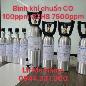 Bình khí chuẩn CO 100ppm C3H8 7500ppm