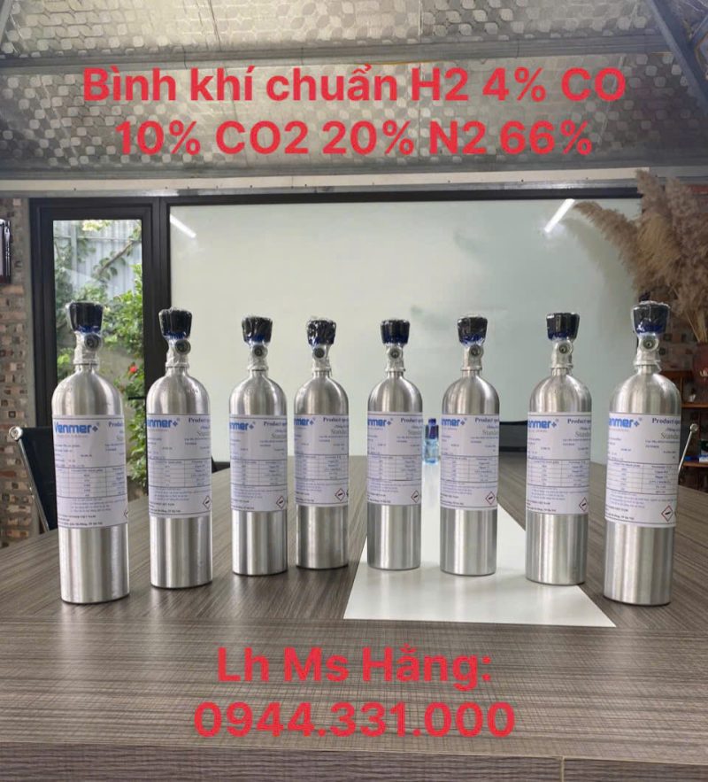 Bình khí chuẩn H2 4% CO 10% CO2 20% N2 66%