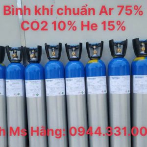 Bình khí chuẩn Ar 75% CO2 10% He 15% 5 Bình khí chuẩn Ar 75% CO2 10% He 15%