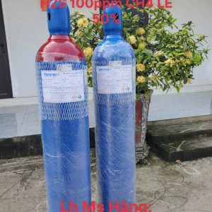 Bình khí hiệu chuẩn O2 18%, H2S 100ppm, CH4 LE 50%