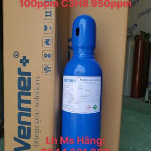 Bình khí chuẩn CO 100ppm C3H8 950ppm