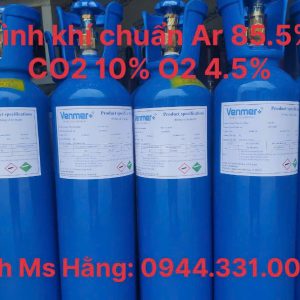 Bình khí chuẩn Ar 85.5% CO2 10% O2 4.5%