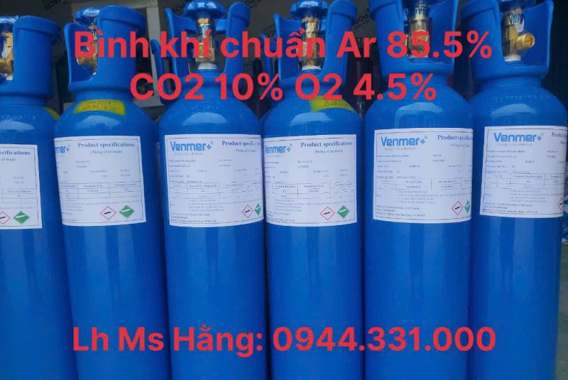 Bình khí chuẩn Ar 85.5% CO2 10% O2 4.5%