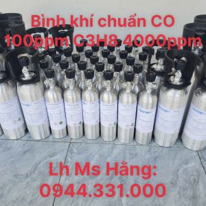 Bình khí chuẩn CO 100ppm C3H8 4000ppm