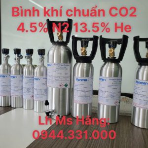 Bình khí chuẩn CO2 4.5% N2 13.5% He