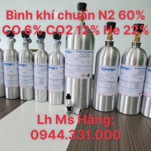 Bình khí chuẩn N2 60% CO 6% CO2 12% He 22%