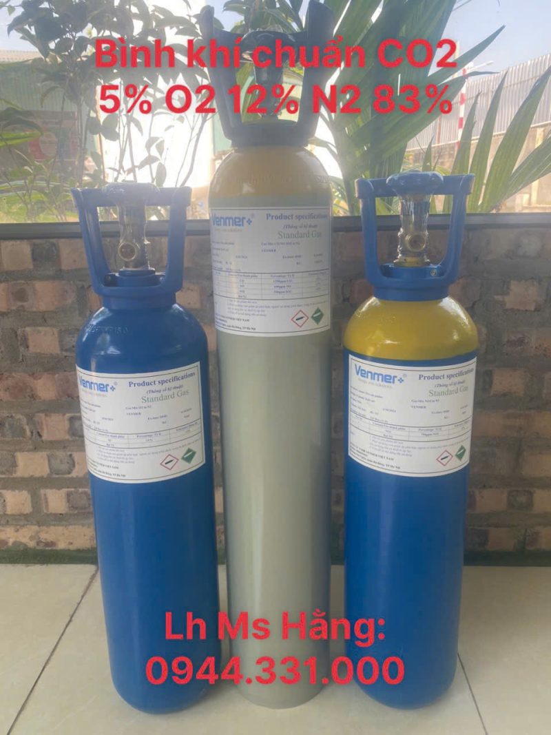 Ứng dụng của Bình khí chuẩn CO2 5% O2 12% N2 83%