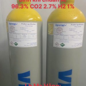 Bình khí chuẩn Ar 96.3% CO2 2.7% H2 1% 4 Bình khí chuẩn Ar 96.3% CO2 2.7% H2 1%