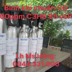 Bình khí chuẩn CO 100ppm C3H8 95 vol% 4 Bình khí chuẩn CO 100ppm C3H8 95 vol%