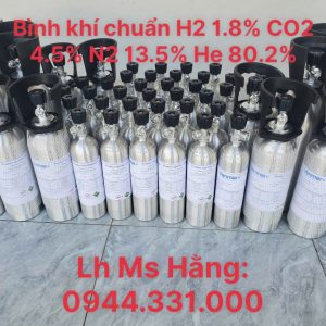 Bình khí chuẩn H2 1.8% CO2 4.5% N2 13.5% He 80.2%