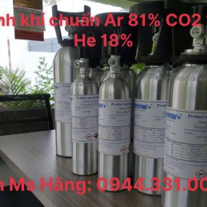 Bình khí chuẩn Ar 81% CO2 1% He 18% 4 Bình khí chuẩn Ar 81% CO2 1% He 18%
