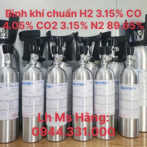 Bình khí chuẩn H2 3.15% CO 4.05% CO2 3.15% N2 89.65% 5 Bình khí chuẩn H2 3.15% CO 4.05% CO2 3.15% N2 89.65%
