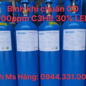 Bình khí chuẩn CO 100ppm C3H8 30% LEL 4 Bình khí chuẩn CO 100ppm C3H8 30% LEL