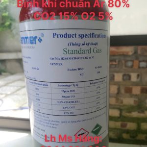 Bình khí chuẩn Ar 80% CO2 15% O2 5% 4 Bình khí chuẩn Ar 80% CO2 15% O2 5%