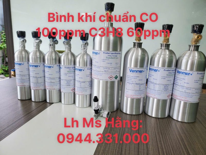 Bình khí chuẩn CO 100ppm C3H8 60ppm