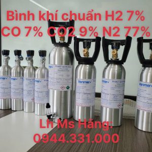 Bình khí chuẩn H2 7% CO 7% CO2 9% N2 77% 4 Bình khí chuẩn H2 7% CO 7% CO2 9% N2 77%