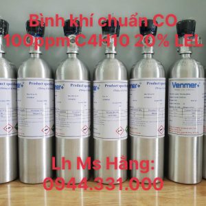 Bình khí chuẩn CO 100ppm C4H10 20% LEL 5 Bình khí chuẩn CO 100ppm C4H10 20% LEL