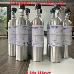 Bình khí chuẩn CO 100ppm C3H8 55 %LEL 4 Bình khí chuẩn CO 100ppm C3H8 55% LEL