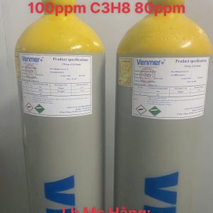 Bình khí chuẩn CO 100ppm C3H8 80ppm