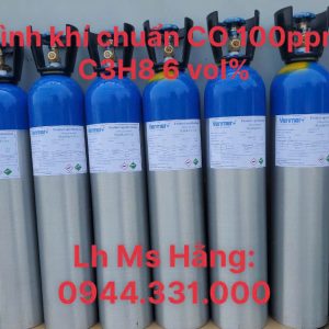 Bình khí chuẩn CO 100ppm C3H8 6 vol% 4 Bình khí chuẩn CO 100ppm C3H8 6 vol%