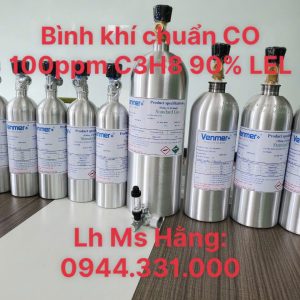 Bình khí chuẩn CO 100ppm C3H8 90% LEL 4 Bình khí chuẩn CO 100ppm C3H8 90% LEL