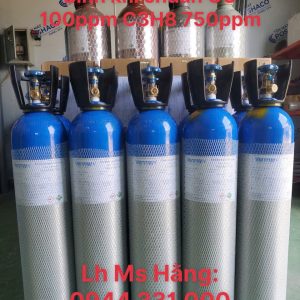 Bình khí chuẩn CO 100ppm C3H8 750ppm