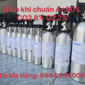 Bình khí chuẩn Ar 90% CO2 8% O2 2% 5 Bình khí chuẩn Ar 90% CO2 8% O2 2%