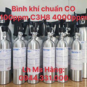 Bình khí chuẩn CO 100ppm C3H8 4000ppm