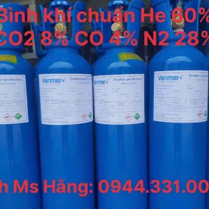 Bình khí chuẩn He 60% CO2 8% CO 4% N2 28% 4 Bình khí chuẩn He 60% CO2 8% CO 4% N2 28%