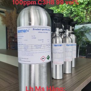 Bình khí chuẩn CO 100ppm C3H8 99 vol%