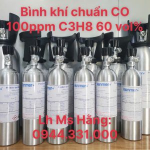 Bình khí chuẩn CO 100ppm C3H8 60 vol% 5 Bình khí chuẩn CO 100ppm C3H8 60 vol%