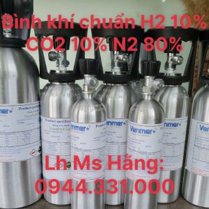 Bình khí chuẩn H2 10% CO2 10% N2 80% 4 Bình khí chuẩn H2 10% CO2 10% N2 80%