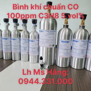 Bình khí chuẩn CO 100ppm C3H8 5 vol% 4 Bình khí chuẩn CO 100ppm C3H8 5 vol%