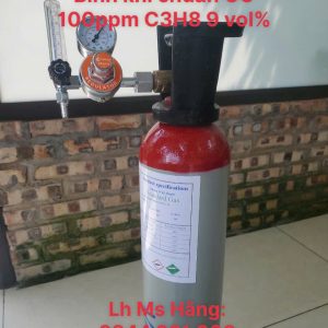 Bình khí chuẩn CO 100ppm C3H8 9 vol% 4 Bình khí chuẩn CO 100ppm C3H8 9 vol%