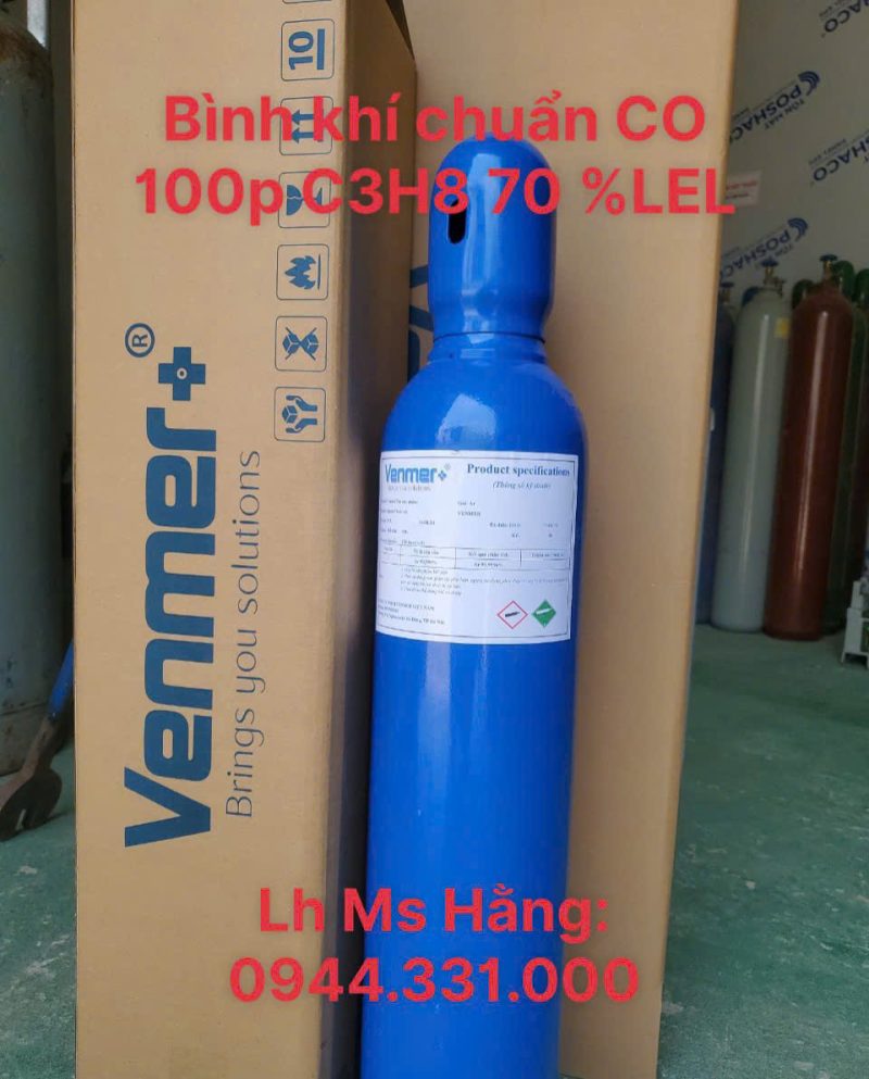 Bình khí chuẩn CO 100ppm C3H8 70% LEL