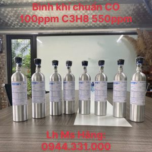 Bình khí chuẩn CO 100ppm C3H8 550ppm 5 Bình khí chuẩn CO 100ppm C3H8 550ppm